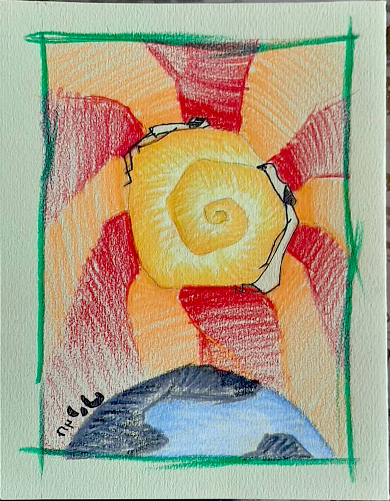 © Sara Farzaneh I Postkarte I Buntstift